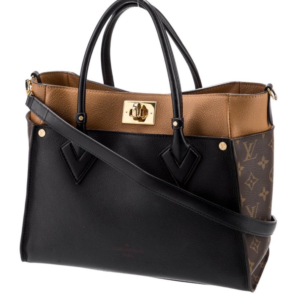 Louis Vuitton Black and Tan Monogram Shoulder Bag